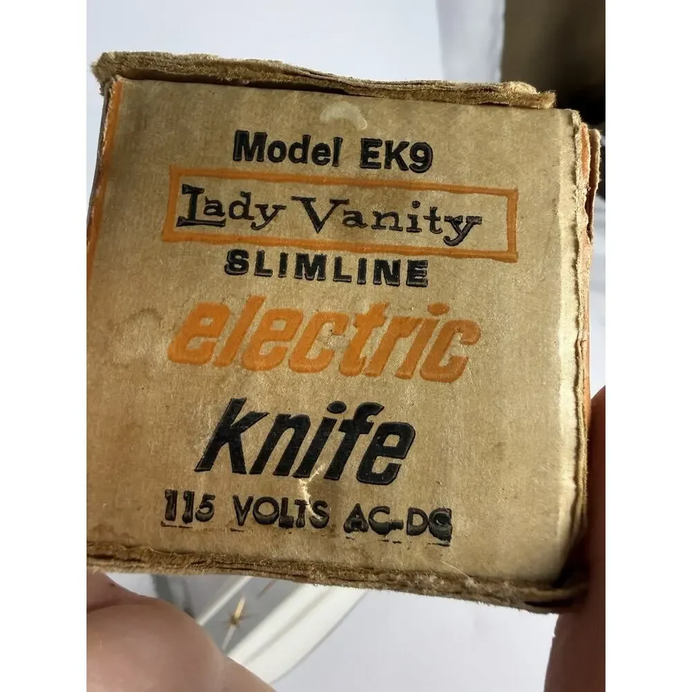 1960’s Lady Vanity Slimline Corded Electric Knife Beige 8
